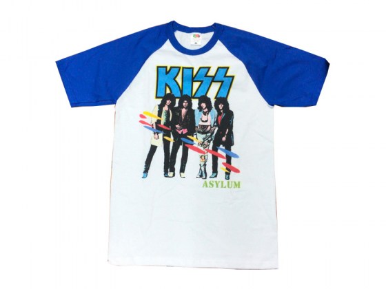 Camiseta Kiss Asylum Beisbol Azul