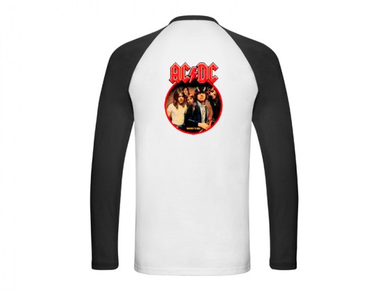Camiseta manga larga tipo beisbol de AC/DC Highway to Hell