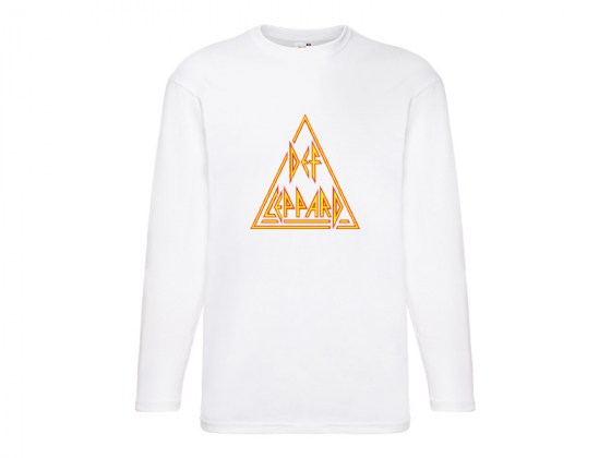 Camiseta blanca manga larga Def Leppard