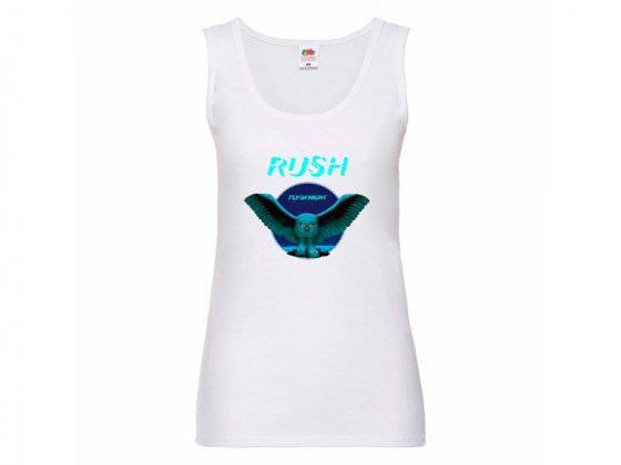 Camiseta blanca de tirantes para mujer Rush - Fly By Night