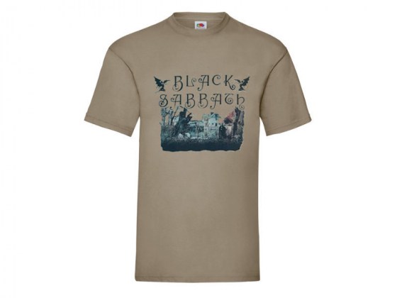 Camiseta color avena del grupo Black Sabbath