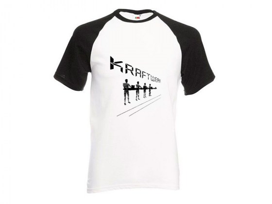 Camiseta tipo béisbol del grupo Kraftwerk de su álbum Minimum-Maximum