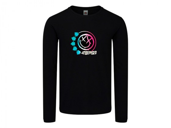 Camiseta manga larga para mujer de Blink 182 logo colores