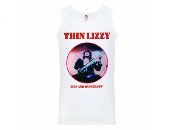 camiseta tirantes blanca Thin Lizzy Live and Dangerous