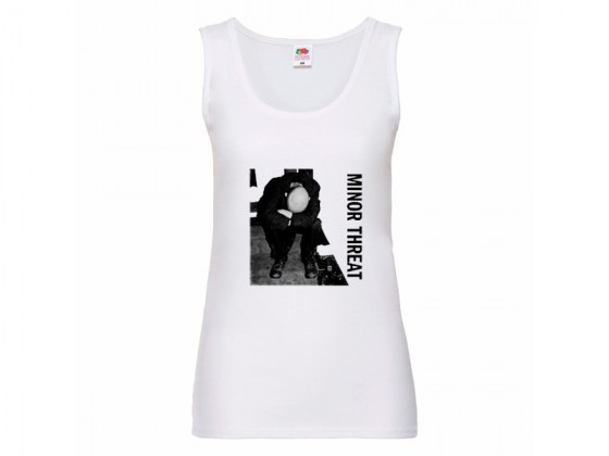 Camiseta Minor Threat tirantes blanca mujer