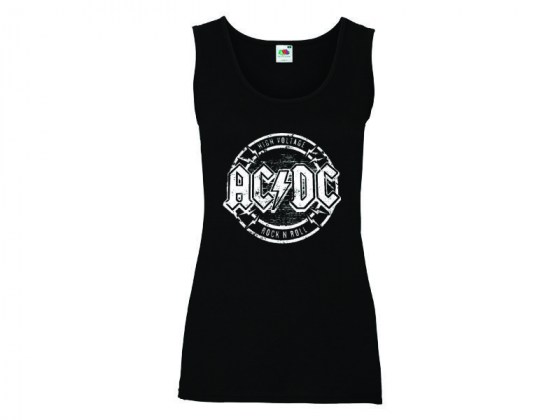 Camiseta AC/DC - High Voltage - logo blanco -tirantes mujer